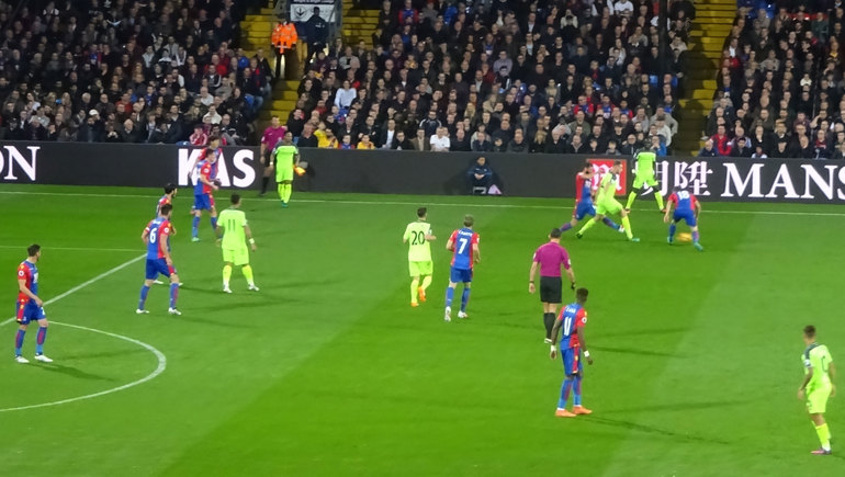 James McArthur tussles for the ball. His brace wasn't enough in the 2-4 defeat