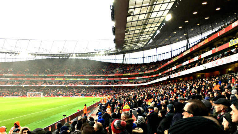 Lull before the stormunsuspecting Palace supporters await the kick-off