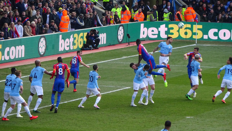 Benteke borrows a City back to climb upon in a rare Palace attack