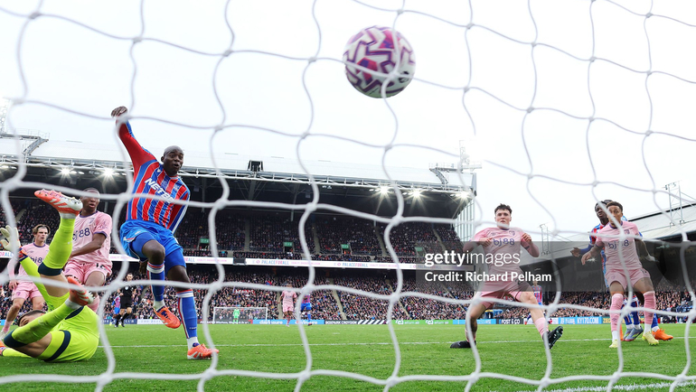 Mateta scores one of three goals against Bournemouth