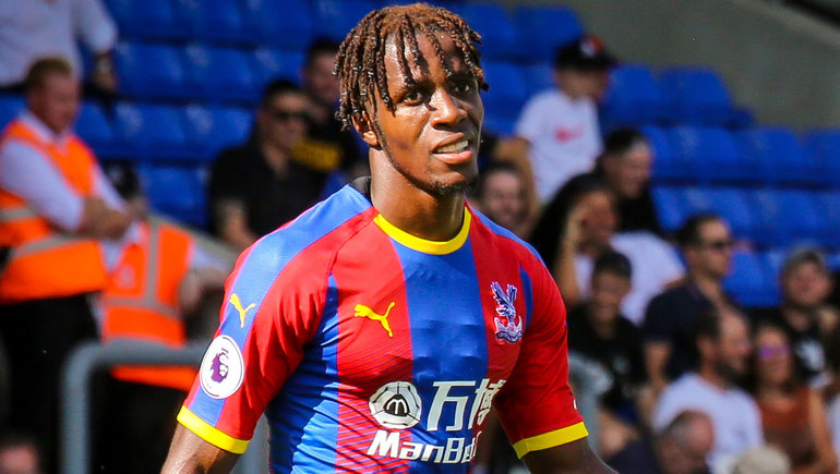 Zaha: One of three players on four yellow cards going into the match against West Ham