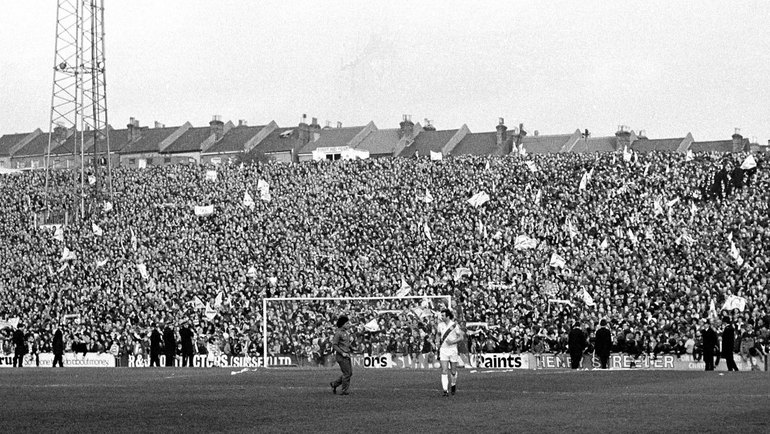 The way we were... the Holmesdale when everybody stood and sang...