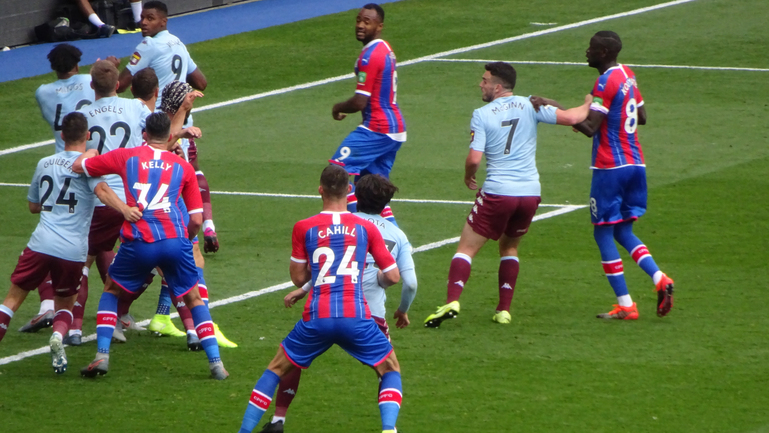 Gary Cahill gets stuck in during a Palace attack and already looks like a good acquisition.