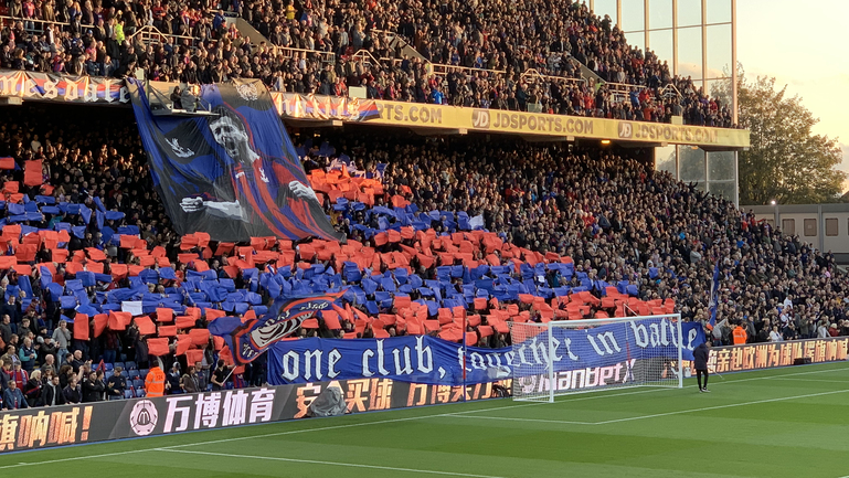 Holmesdale Fanatics display for Joel Ward, who completed 200 league appearances for the Eagles