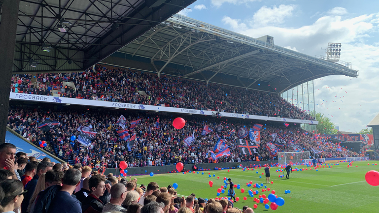 Fan display included 32k balloons that were banned from entering Wembley in the FA Cup Semi Final.