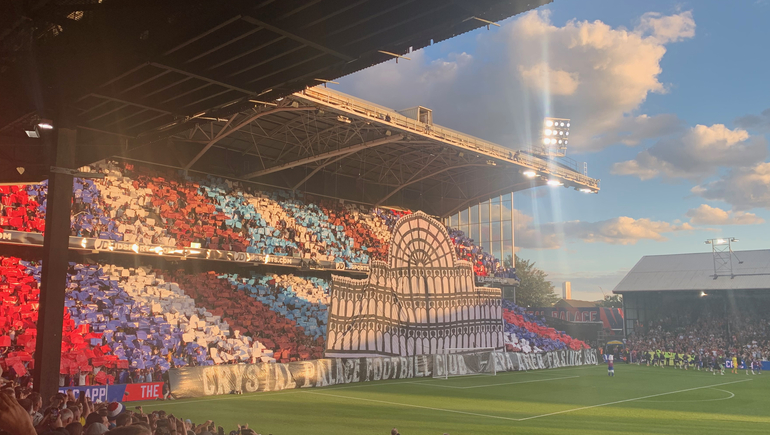 Tifo from the Holmesdale Fanatics before the game against Arsenal