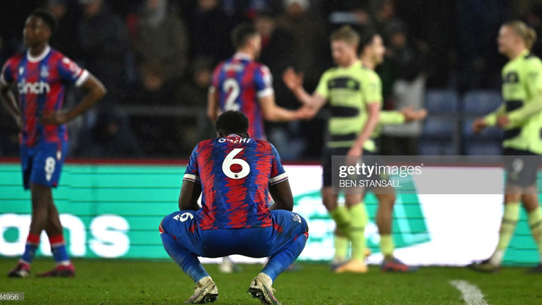 Marc Guhi looking on after a disappointing result at Selhurst Park.