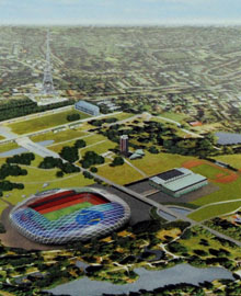 View of the proposed Crystal Palace stadium