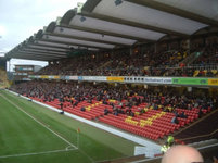 The "Noisy" Watford fans and top of Reborns head !