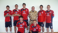Paul Winn from Canterbury with some of the Palace squad