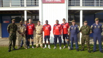 Paul Winn from Canterbury with some of the Palace squad