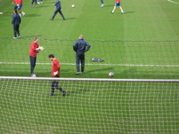 Julian Speroni warming up