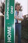 Simon Mchardy with the old Holmesdale E2 entrance sign