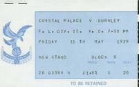Burnley 1979 Ticket - dave clark 5