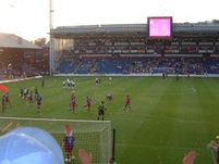 Players warmup before kickoff