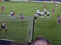 Fan Zhiyi goes close with a free kick for Palace