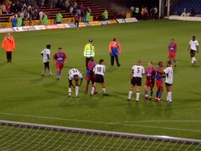 The players at the end of the game