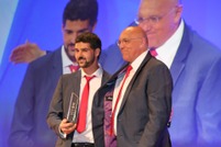 Julian Speroni with his 10 years of service award