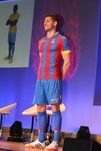 Joel Ward models the new home kit for Season 14/15