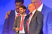 Julian Speroni accepts a special award for 10 years of service to CPFC