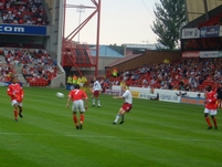 Aki Riihilahti plays an attacking ball