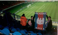 Matt, Adam and Paul Hepburn supporting PSG against Milan.