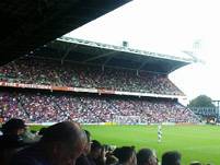 View of the Holmesdale Road stand during the second half