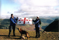 The Dogs Dodas with Her Indoors & The Selhurst Mountain Dog at 3000ft in The Lake District Oct 2004