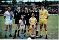 saxoneagle (front right) as mascot for the 1989 Blackburn play-off final