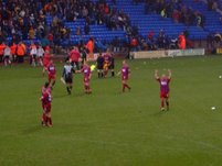 Palace players celebrate their great comeback