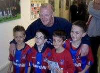 Dan the Mascot (2nd from right) with Dowie