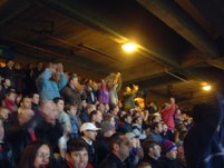 The Palace fans in the Holmesdale Road end, find their voice...