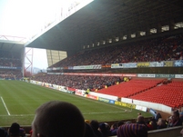 Nottingham Forest fans in the Brian Clough Stand
