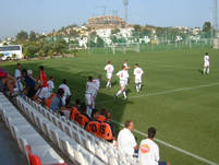 Players take to the pitch