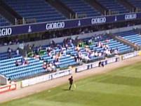 A small group of Millwall fans