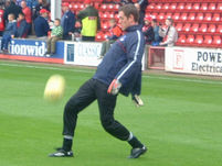 Matt Clarke with a bit of skill before the game!