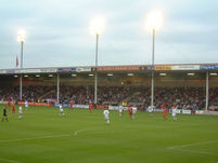 General view of the match during the first half