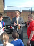 Beckham lookalike,Darren Ward:AFTER the game!!!