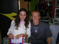 teejay61's daughter Hannah with Ben Watson at the CPFC Bromley Roadshow