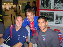 teejay61's son Edward with Tommy Black and Danny Butts at the CPFC Bromley Roadshow