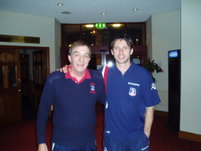 susmik with Dougie Freedman, taken at a hotel before the away game against Plymouth 