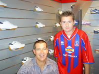 selhurst micks son tom with nigel martyn in the club shop 04/08/2007