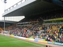 The Norwich fans begin to fill up one of their stands