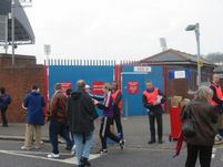 Side-o selling programmes outside the Holmesdale Road End