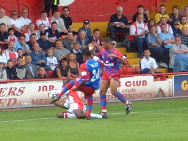 Gray puts in a great tackle