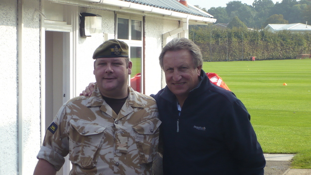 Paul Winn from Canterbury with Neil Warnock