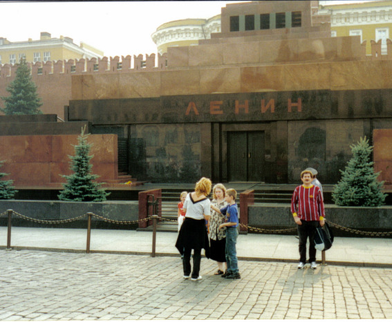 Jake dEagle outside Lenins tomb, Moscow