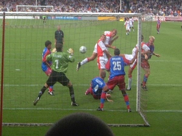 Taken just before Rotherham's first goal of the game. Kolinko in trouble after flapping at the ball from a corner