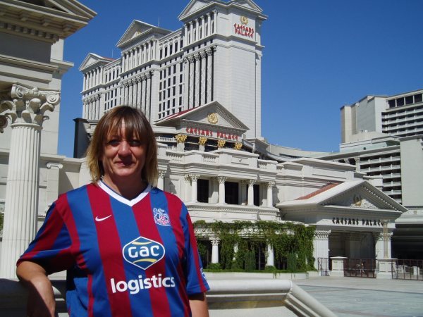 Tracy Bolton outside the Ceasers Palace in Las Vegas
