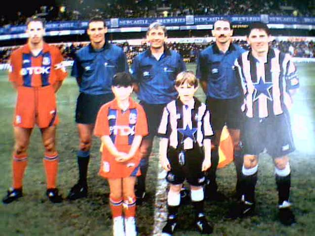 eagleman13's daughter as mascot (aged 8 at st james pk last game of the season 95/96)